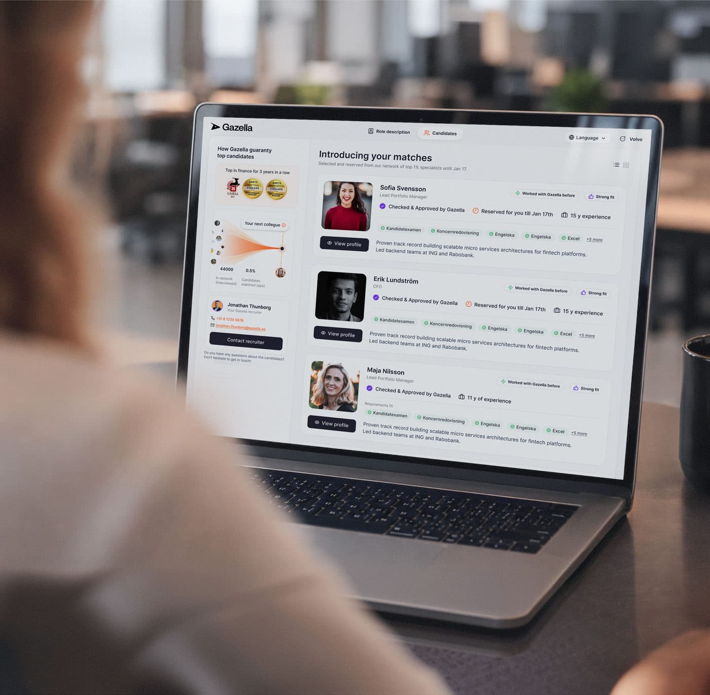 Gazellas digitala kandidatmatchning i rekryteringsprocessen