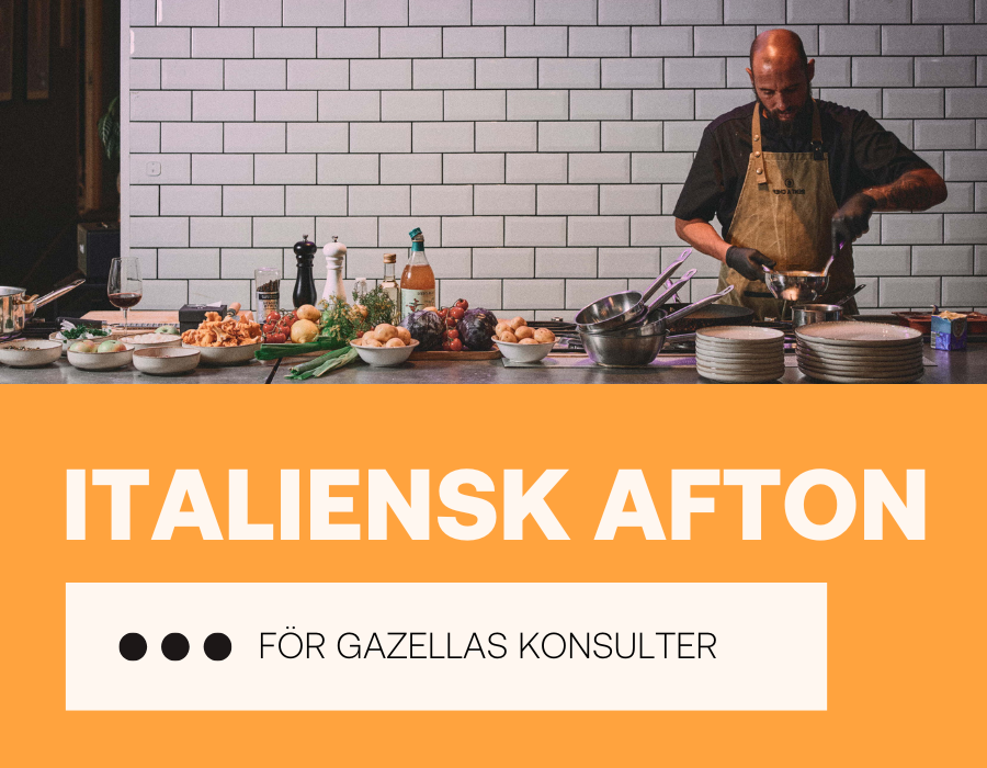 Italiensk afton för Gazellas konsulter