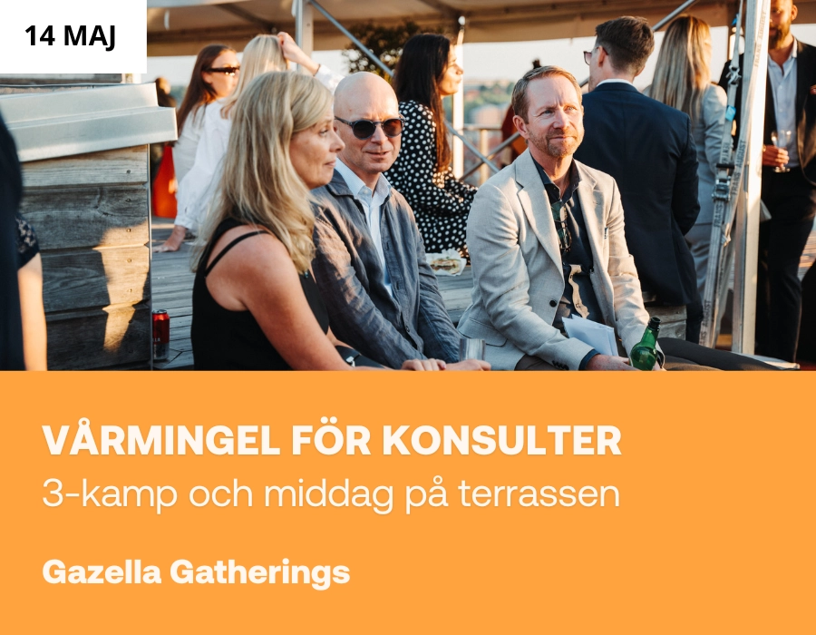Vårmingel för Gazellas konsulter – 3-kamp och middag på terrassen