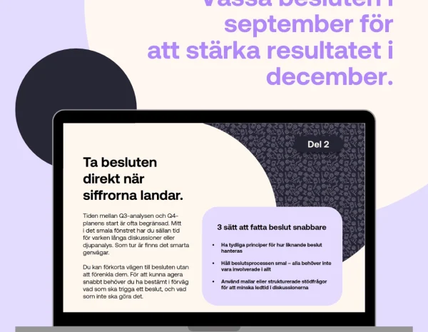 Skapa momentum med Q3-analysen